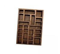 predolo 6x Miniatur Schmuckablage, Sammelschale für Steine, Halter für Sammlerstücke, Heimdekoration, Mini Schmuckhalter Aus Holz mit Mehreren Fächern, 3 Stück
