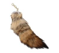 predolo Schwanzanhänger Schlüsselanhänger Tasche Anhänger Taschenschmuck aus Kunstfell für Schlüssel Rucksäcke Handtaschen für Cosplay Party Alltag 40cm
