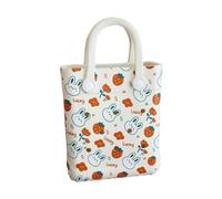 predolo Strandtasche Damen Handtasche Einkaufstasche Eva Material Atmungsaktiv mit Loch-Optik Und Cartoon-Motiv für Ausflüge Freizeit Camping Geschenk, Erdbeerhase