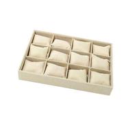 predolo Uhrentablett, stapelbarer Organizer, stilvoller Uhrenhalter mit 12 Fächern, Leinenarmband, Uhrenkissen, Displayhalter für Kommoden, Kleiderschränke,