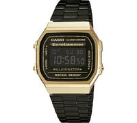 Preis nur mit voelkner+ | Casio Quarz Armbanduhr A168WEGB-1BEF (L x B x H) 38.6 x 36.3 x 9.6mm Gold Gehäusematerial=Harz Material (Armband)=Edelstahl
