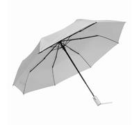 Preiswert&Gut Automatik Taschenschirm Kompakt und Handlich für Reise und Alltag, Großer Unisex Regenschirm mit 101 cm Durchmesser Grau