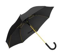 Preiswert & Gut Regenschirm Sturmfest Groß - Automatik Stockschirm für Herren und Damen, XXL Golf Schirm winddicht und robust, Ø103 cm Farbwahl (Schwarz/Gelb)