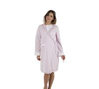 Premamy - Bademantel für Mutterschaft, offene Front Kleid, Jersey Baumwolle, prä-Post-Partum - Flieder - IV (M)