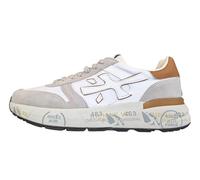 PREMIATA Herrenschuhe Sneaker Wildleder Stoff Mick_7208 Weiß-Braun, Weiß und Braun., 42 EU