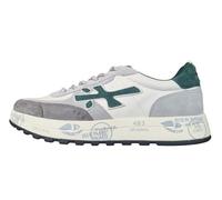 PREMIATA Herrenschuhe Sneaker Wildleder Stoff Nous_7727 Weiß-Grün, Weiß Grün, 43 EU