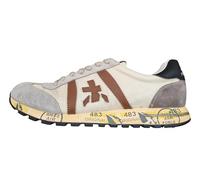PREMIATA Lucy 8189 Herrenschuhe aus Stoff, Wildleder und Leder, Elfenbeinfarben, Elfenbein Braun Schwarz, 45 EU