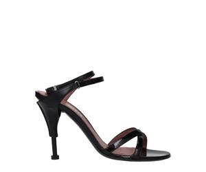 Premiata Schwarze Leder Stiletto-Absatzsandalen EU 38