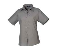 Premier - Bluse für Damen kurzärmlig (Dunkelgrau) 28