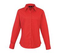 Premier - Bluse für Damen Langärmlig (Rot) M