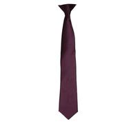 Premier Colours Herren Satin Clip Krawatte (Aubergine) Einheitsgröße
