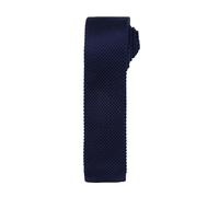Premier Mens Slim Textured Knit Effect Krawatte (Marine) Einheitsgröße