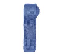 Premier Mens Slim Textured Knit Effect Krawatte (Mittelblau) Einheitsgröße