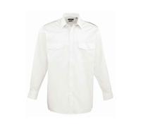 Premier - Pilotenhemd für Herren Langärmlig (Weiß) 16,5 Zoll
