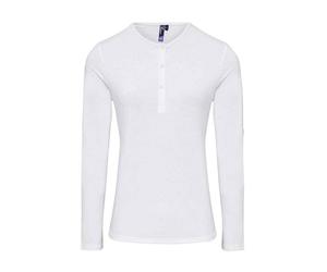 Premier Womens/Ladies Long John Plain Roll Sleeve T-Shirt (Weiß) EU 38 / UK 10
