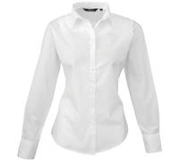 Premier Workwear Cotton Classics Popeline Bluse langarm 39.0300 Gr. 4XL white