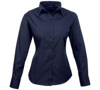 Premier Workwear Cotton Classics Popeline Bluse langarm 39.0300 Gr. L navy