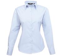 Premier Workwear Cotton Classics Popeline Bluse langarm 39.0300 Gr. XL light blue