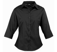 Premier - Bluse für Damen 3/4 Ärmel (Schwarz) EU 42 / UK 14