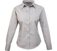 Premier Workwear Damen Popeline Bluse langarm PR300 pink 38 (S/10)