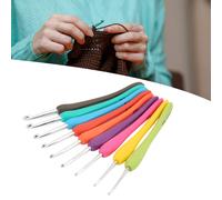 Premium 9-teiliges 2,0-6,0 mm Crochet-Häkelnadel-Set mit ergonomischen, farblich kodierten Griffen