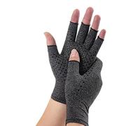 Premium Bambushandschuhe, Kompressions-Bambus-Arthritis-Handschuhe, Bambus-Kompressionshandschuhe für Damen, Herren, Graue Punkte, Small