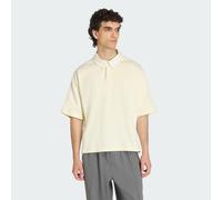 adidas Originals Regular Fit T-Shirt mit Polo-Kragen in Offwhite, Größe M