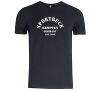 Premium Fashion Baumwolle Herren T-Shirt Sport Buck Logo Schwarz-S Schwarz