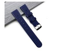 Premium-Fluor-Gummi-Waffel-Watch-Strap 20mm 22mm-Armbands for Seiko Tauchen wasserdichte Armband-Armband-Zubehör-Ersatz(Silicone Blue,20mm)