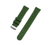 Premium-Fluor-Gummi-Waffel-Watch-Strap 20mm 22mm-Armbands for Seiko Tauchen wasserdichte Armband-Armband-Zubehör-Ersatz(Rubber Green,20mm)