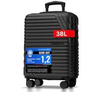 Premium Handgepäck Koffer 55x40x20cm - passend für Ryanair, Lufthansa, Eurowings und co. I 38L Handgepäck Koffer mit sanften Rollen und praktischem TSA Schloss, Reisekoffer Bordkoffer (anthrazit)
