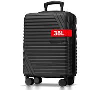 Premium Handgepäck Koffer 55x40x20cm - passend für Ryanair, Lufthansa, Eurowings und co. I 38L Handgepäck Koffer mit sanften Rollen und praktischem TSA Schloss, Reisekoffer Bordkoffer (anthrazit)