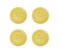 Premium Knopf Knöpfe 20mm 4 loch Golden Kiwi Gelb 4 Stück (0302)