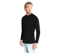Premium Langarmshirt Plus Size Herren, Schwarz, 4XL