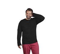 Premium Langarmshirt Plus Size Herren, Schwarz, XXXL