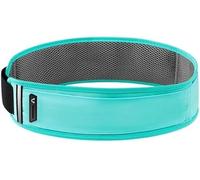 Premium Laufgürtel für Herren & Damen - eleganter Running Belt aus weichem Performance-Material - ultraflache Jogging Gürteltasche mit Handyfach (Grün,L(80-115cm))