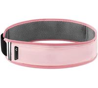 Premium Laufgürtel für Herren & Damen - eleganter Running Belt aus weichem Performance-Material - ultraflache Jogging Gürteltasche mit Handyfach (Rose,L(80-115cm))