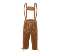 Premium Leder-Kniebundhose für Herren Lange Trachten Lederhose mit Träger für Männer Oktoberfest Hose Elegante Trachtenhose Trachten Herren Lederhose Kurz mit Träger Trachtenlederhose Kurz Hotpants