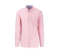Fynch-Hatton Casual Fit Leinenhemd pink, Einfarbig