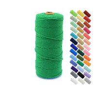 Premium Makramee Garn 3mm X 50/100/200/500m Rope Baumwollgarn Baumwollkordel Makrameegarn Wolle Schnur Geflochten Dick Macramee Yarn Kordel Baumwolle Braided Cotton Cord Baumwollseil (500m,3)