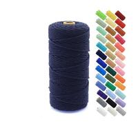 Premium Makramee Garn 3mm X 50/100/200/500m Rope Baumwollgarn Baumwollkordel Makrameegarn Wolle Schnur Geflochten Dick Macramee Yarn Kordel Baumwolle Braided Cotton Cord Baumwollseil (100m,5)