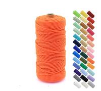 Premium Makramee Garn 3mm X 50/100/200/500m Rope Baumwollgarn Baumwollkordel Makrameegarn Wolle Schnur Geflochten Dick Macramee Yarn Kordel Baumwolle Braided Cotton Cord Baumwollseil (500m,15)