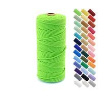 Premium Makramee Garn 3mm X 50/100/200/500m Rope Baumwollgarn Baumwollkordel Makrameegarn Wolle Schnur Geflochten Dick Macramee Yarn Kordel Baumwolle Braided Cotton Cord Baumwollseil (100m,4)