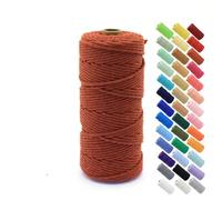 Premium Makramee Garn 3mm X 50/100/200/500m Rope Baumwollgarn Baumwollkordel Makrameegarn Wolle Schnur Geflochten Dick Macramee Yarn Kordel Baumwolle Braided Cotton Cord Baumwollseil (500m,11)