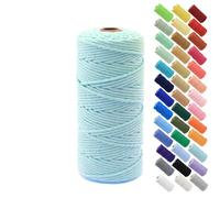 Premium Makramee Garn 3mm X 50/100/200/500m Rope Baumwollgarn Baumwollkordel Makrameegarn Wolle Schnur Geflochten Dick Macramee Yarn Kordel Baumwolle Braided Cotton Cord Baumwollseil (100m,27)