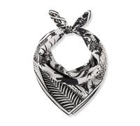 Premium Nickituch aus reiner Seide mit Dschungel-Motiven weiß - Gr. - ONE SIZE