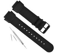 Premium Nylon Armband kompatibel mit Casio SGW-500 / SGW-300 / SGW-400H / AE-1000W / AE-1100 / AE-1200 / W-735H / W-S210 / W-800H / W-216/210/200 / AQ-S810W / AE. Q-1100 Ersatz-Uhrenarmband aus Leder