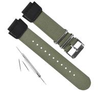 Premium Nylon Armband kompatibel mit Casio SGW-500 / SGW-300 / SGW-400H / AE-1000W / AE-1100 / AE-1200 / W-735H / W-S210 / W-800H / W-216/210/200 / AQ-S810W / AE. Q-1100 Ersatz-Uhrenarmband aus Leder