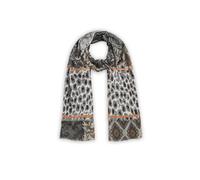 Premium Schal aus Modalmischung mit applizierten Bordüren grau - Gr. - one size