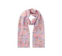 Premium Schal aus reiner Seide mit Paisleymuster pink - Gr. - one size